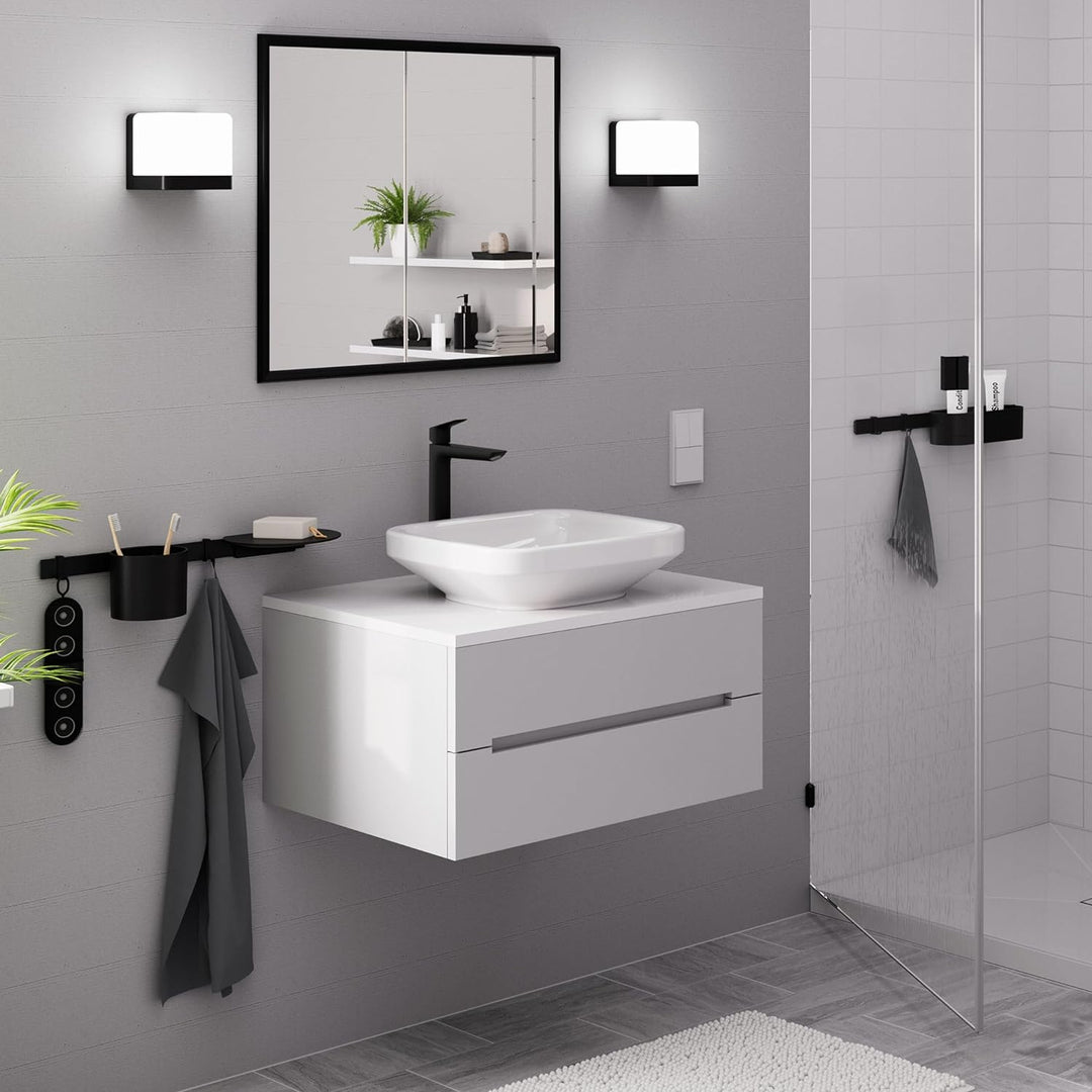 hansgrohe Logis Fine - Waschtischarmatur mit Zugstange, Wasserhahn Bad mit Auslauf Höhe 240mm, Misch
