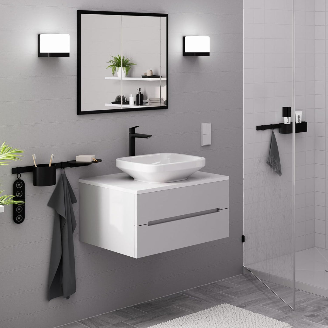 hansgrohe Logis Fine - Waschtischarmatur ohne Ablauf, Wasserhahn Bad mit Auslauf Höhe 240mm, Mischba