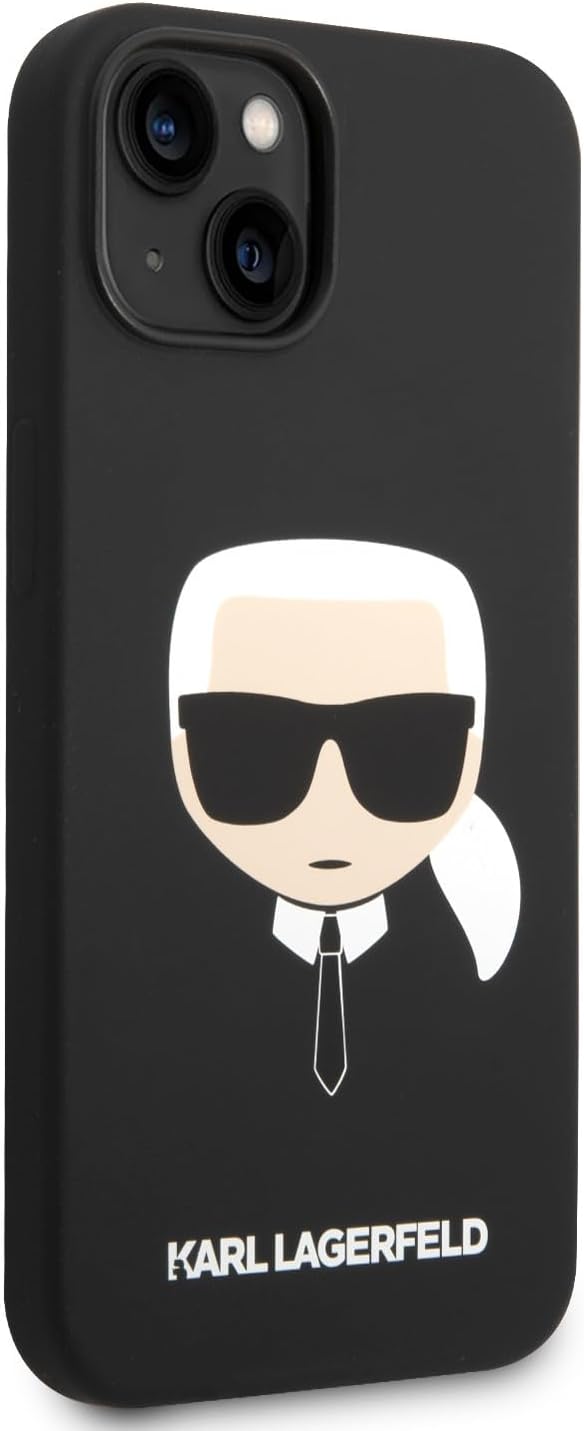 KARL LAGERFELD KLHCP14MSLKHBK hülle für 14 Plus 6,7" hardcase schwarz/Black Silicone Karl`s Head