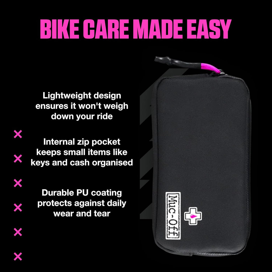 Muc-Off Essentials Wasserfeste Tasche – Robustes Schwarzes 900D Polyester - Wasserabweisende Fahrrad