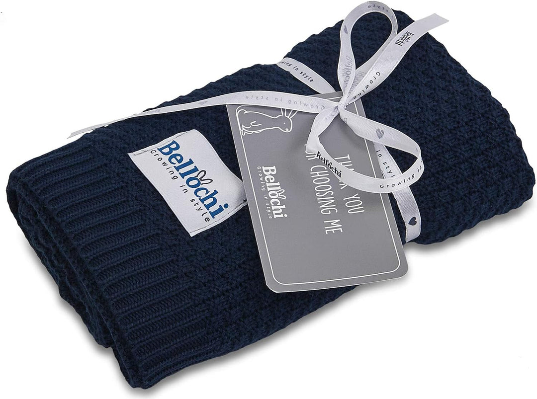 Bellochi Babydecke für Mädchen und Junge - 100% Bambus - Kuscheldecke Kinder Erstlingsdecke Strickde