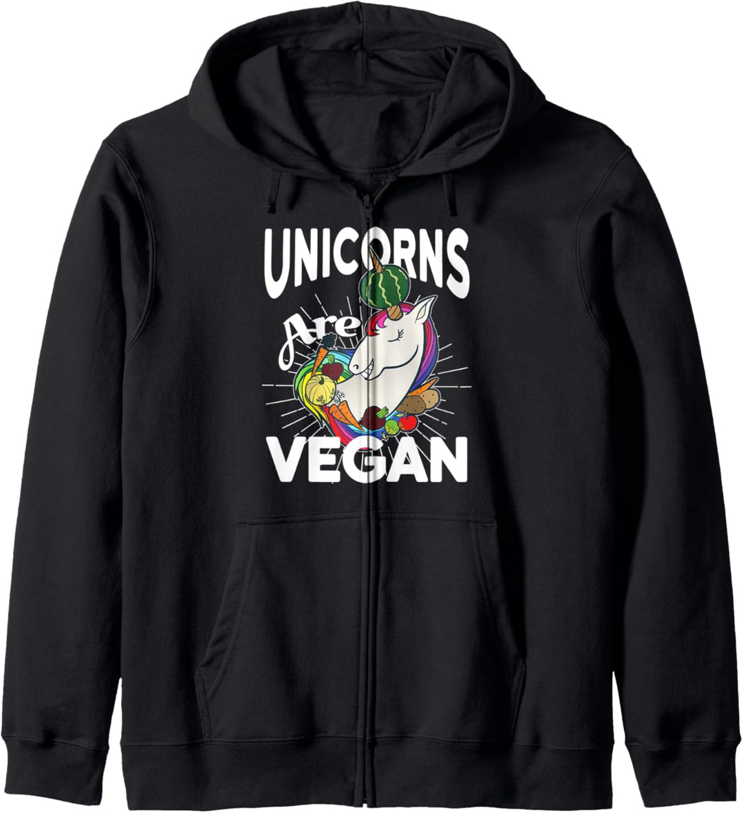 Einhörner sind Veganer Lustiges Veggie Geschenk Kapuzenjacke