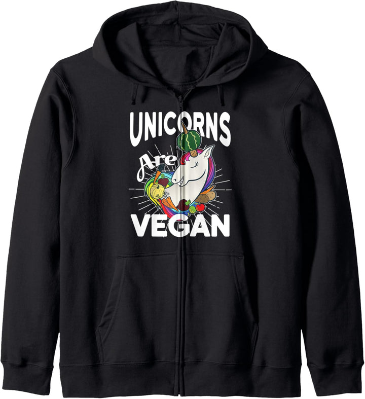 Einhörner sind Veganer Lustiges Veggie Geschenk Kapuzenjacke