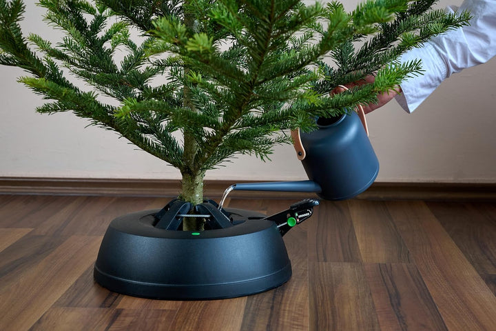Krinner Recycling Weihnachtsbaum Christbaumständer Green Line S Schwarz 34cm inkl. Fusspedal- und Ei