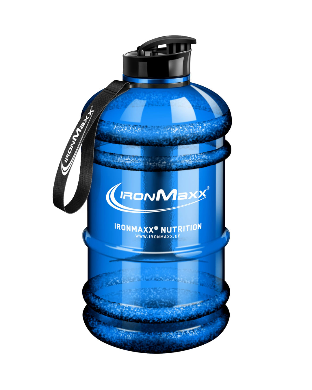 IronMaxx Water Gallon - Blau 2200ml | BPA & DEHP frei | auslaufsichere Trinkflasche mit Messskala |