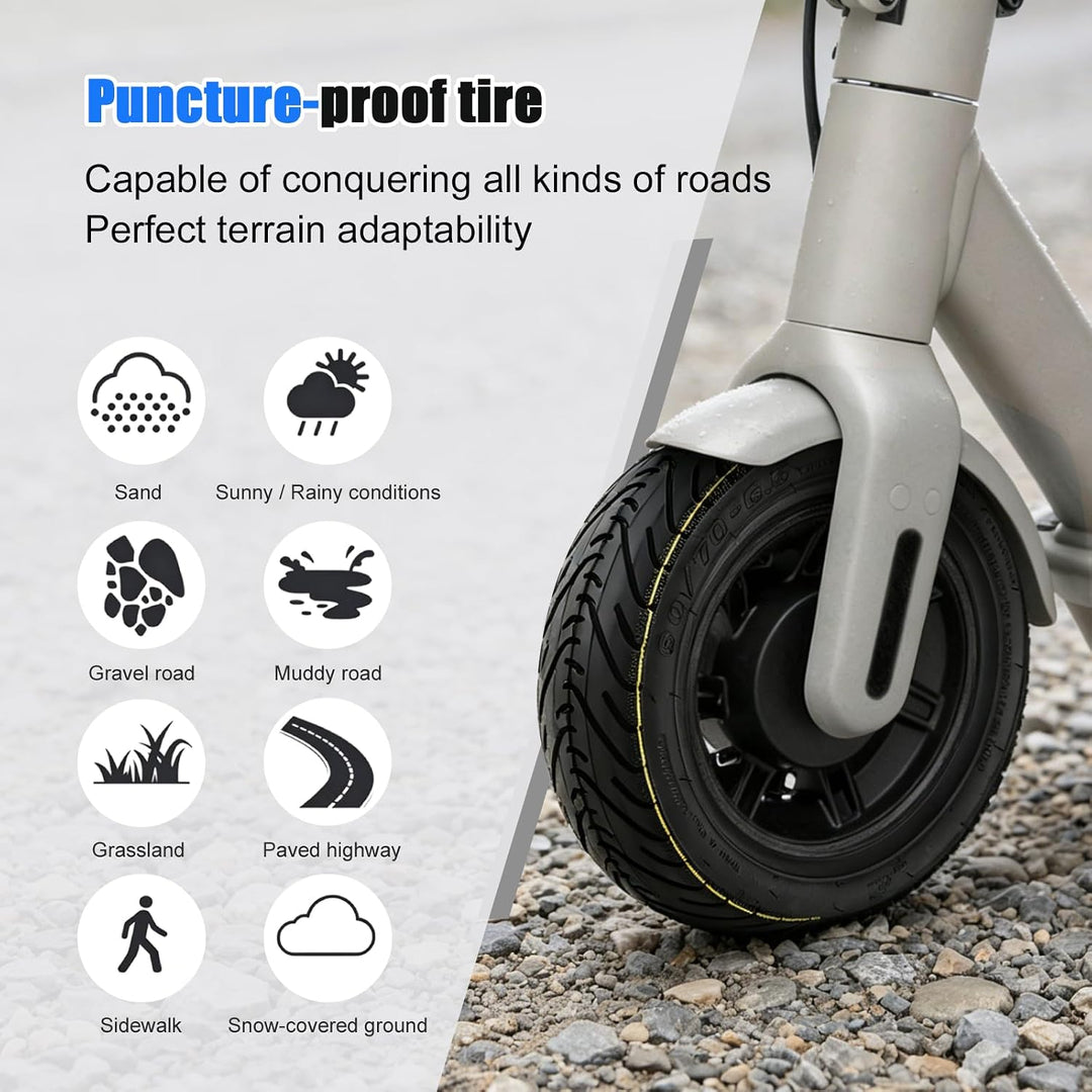 10 Zoll tubeless Reifen für Ninebot Max G30/G30D/G30E/G30LP - Offroad 60/70-6.5 Ersatzräder, selbstr