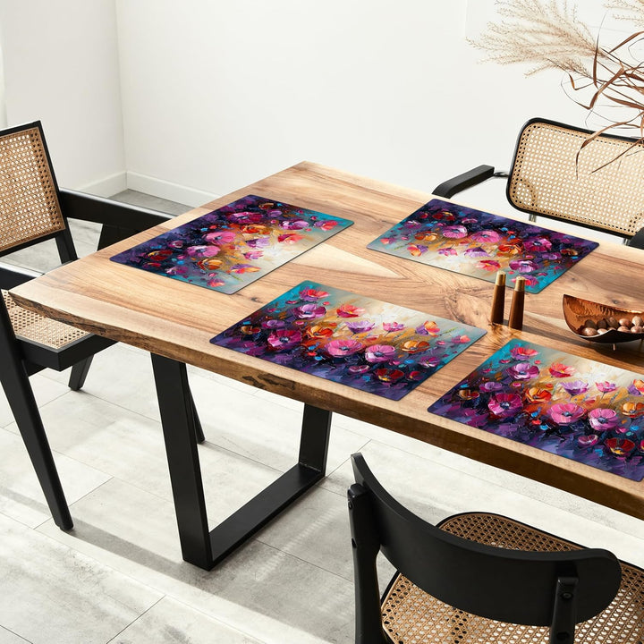 KitchenYeah© Platzsets Abwaschbar 6-Teilig 45x30 cm Tischsets Platzdeckchen Platzset Unterlage Tisch
