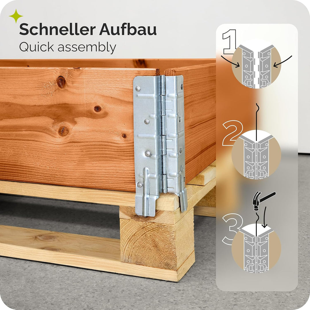 Holzaufsatzrahmen für Palette Aufbewahrungskiste aus Holz Palettenaufsatzrahmen Holzkiste (ohne Pale