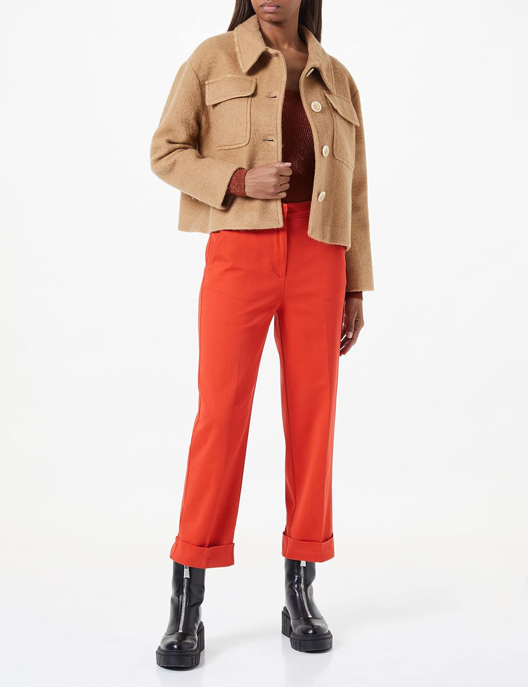 Sisley Damen Pants 34 Red 1w4, 34 Red 1w4