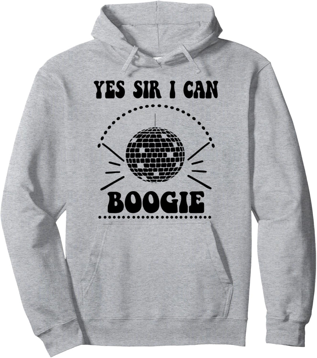 Yes Sir I Can Boogie Shirt,70s 80s Disco Shirts for Women Pullover Hoodie