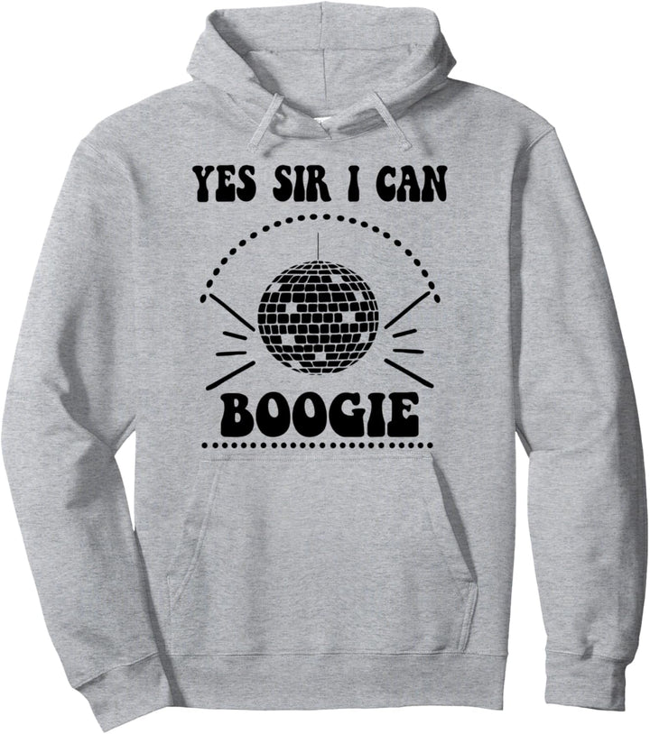 Yes Sir I Can Boogie Shirt,70s 80s Disco Shirts for Women Pullover Hoodie
