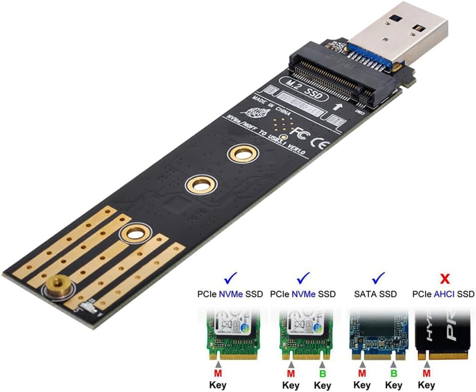 Xiwai USB 3.0 auf NVME M-Key M.2 NGFF SATA SSD Externer PCBA Gehäuse Konveter Adapter RTL9210B Chips