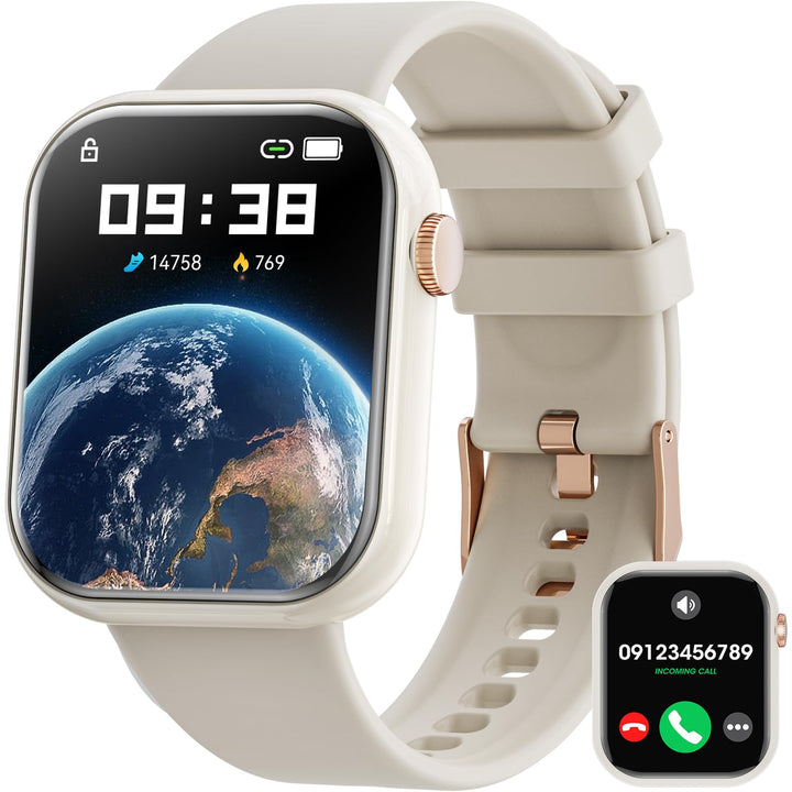 Hwagol Smartwatch Damen Herren, 1.85" Zoll Touchscreen Smart Watch mit Bluetooth Anrufe, Uhr Damen H
