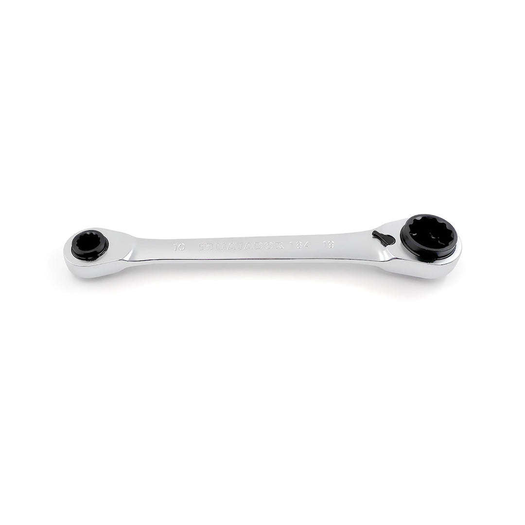 MATADOR Doppelring - Ratschenschlüssel 4in1 | SW 10, 13, 17, 19 mm | 120 Zähne | Multiratsche | 0184