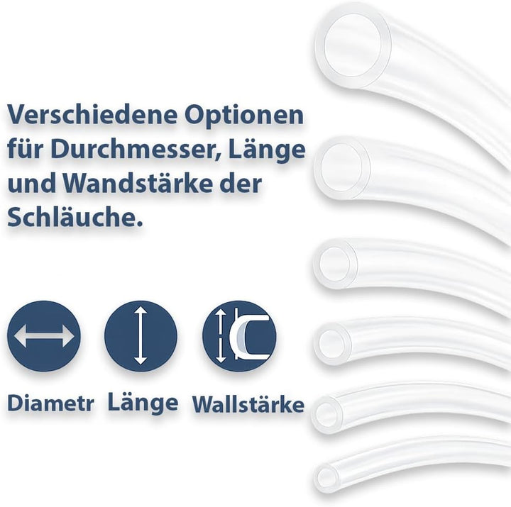REHAU RAUCLAIR-E lebensmittelechter PVC-Schlauch, Wasserschlauch, Luftschlauch| METERWARE (35. Innen