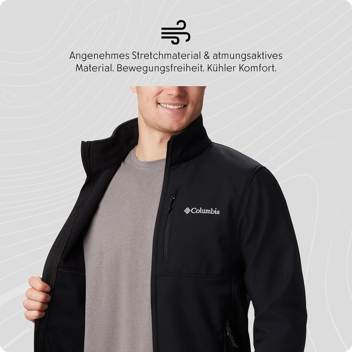 Columbia Ascender Softshell Jacket, Softshelljacke für Herren Fall Winter 2024/2025 S Black - 007, F