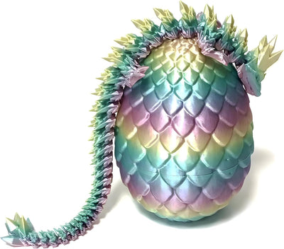 Yearsahrk 3D Gedrucktes Drachenei Geheimnisvolle Drachen Spielzeug Realistische Realistische Bewegli