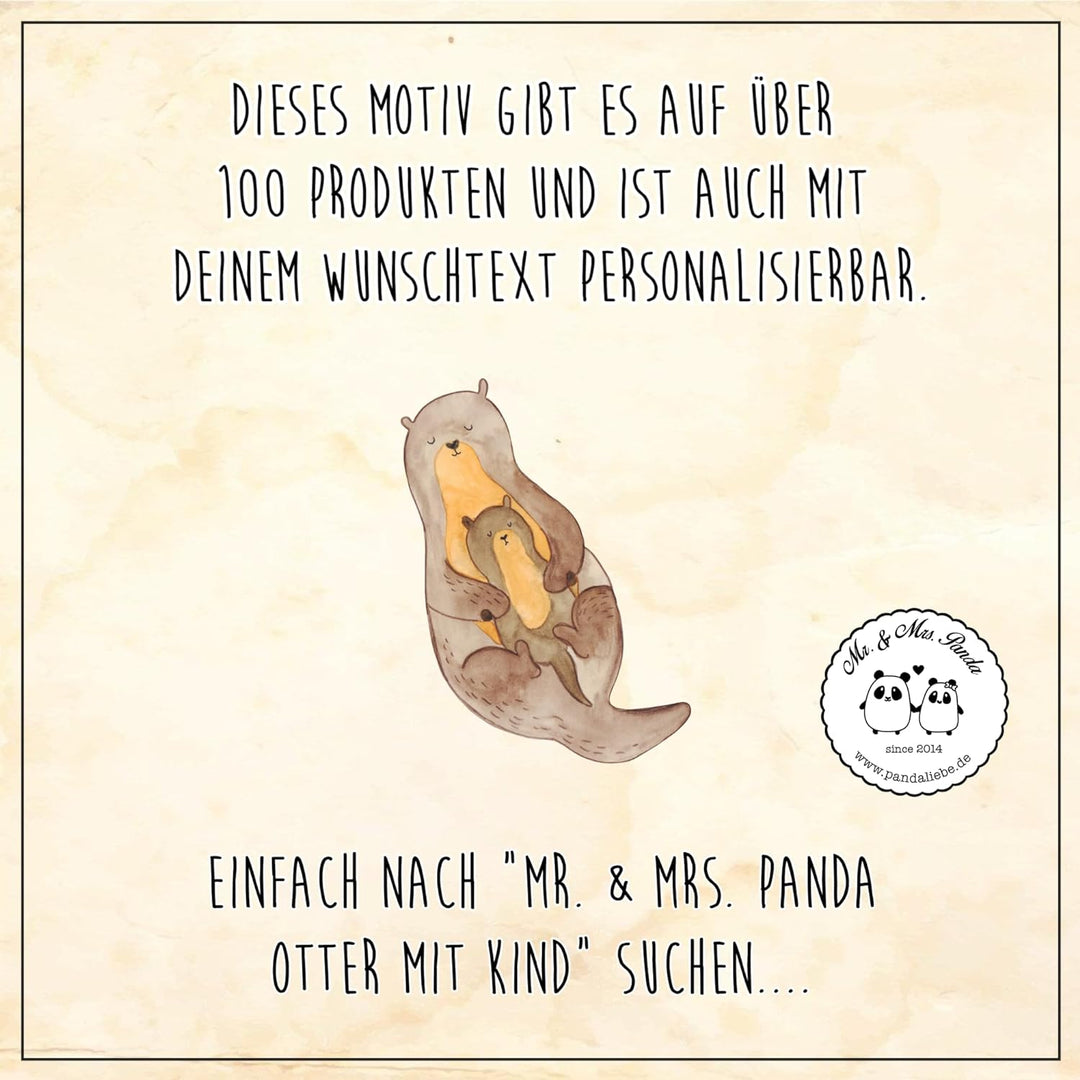 Mr. & Mrs. Panda WC Sitz Otter mit Kind - Geschenk, Klobrille, Seeotter, WC-Sitz, Klodeckel, Geburt,