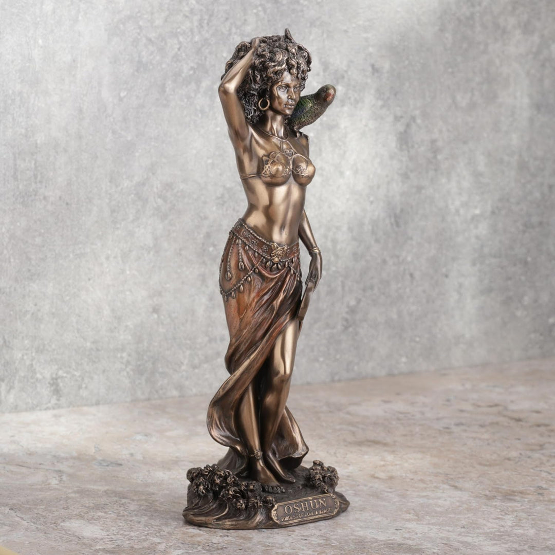 Bronzed Oshun Goddess of Love, Marriage, and Maternity Statue by Things2Die4