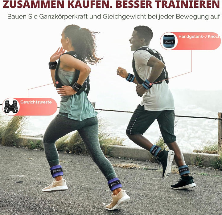 BAGAIL Gewichtsweste für Krafttraining, Brustgrösse Verstellbar, Praktische Tasche, mit Eisensand Ge