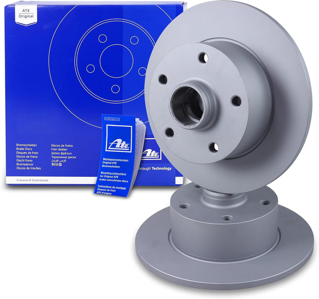 ATE Bremsenset Hinterachse inkl. Bremsscheiben Hinten Ø 245 mm Voll und Bremsbeläge Hinten, Passend