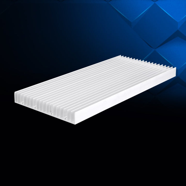Aluminium Kühlkörper für LED-Leuchten für 8 Stück 3W LEDs oder 20 Stück 1W LEDs, 300x140x20mm