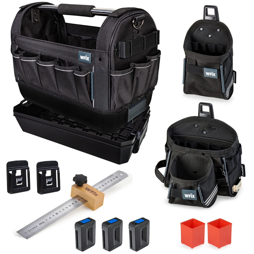 ProClick Starter-Set TB2 inkl. Tool Bag M Werkzeugtrage & ClickTray Werkzeugwanne & 3x Holder & Batt