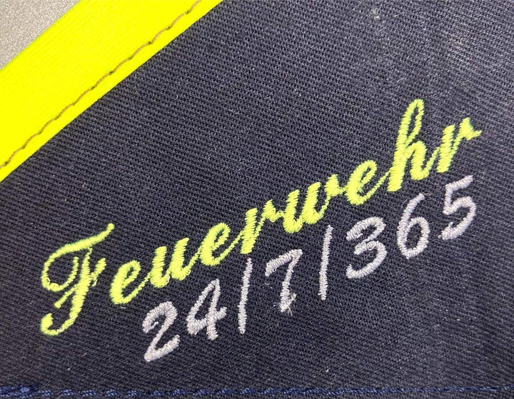 Roter Hahn 112 Feuerwehr Geldbörse/Navy-M Feuerwehr 24-7-365 / Portemonnaie Geldtasche Portjuchhe Br