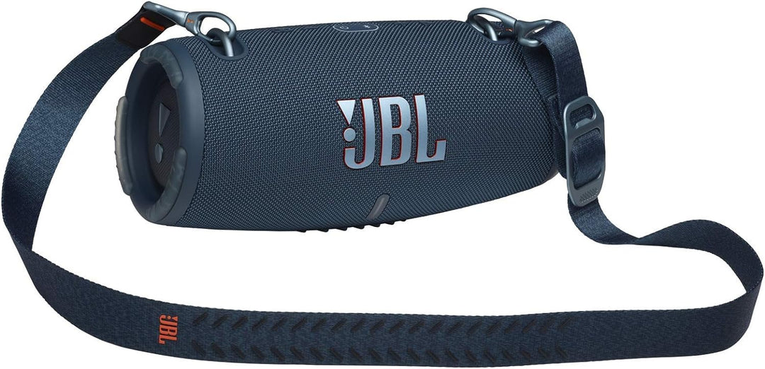JBL Xtreme 3 Musikbox in Blau – Wasserdichter, portabler Stereo Bluetooth Speaker mit integrierter P