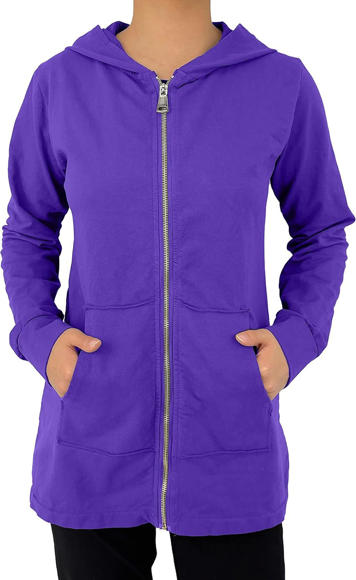 JOPHY & CO. Langes Sweatshirt für Frauen mit Kapuze, Reissverschluss und Taschen (cod. 9047)