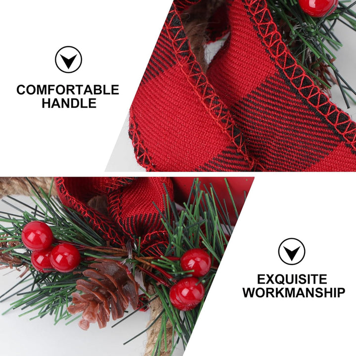 MAGICLULU Weihnachts-Glöckchen-Türhänger Grosse Tür-Hängeglocken Mit Tannenzapfen Beeren-Eisen-Stern
