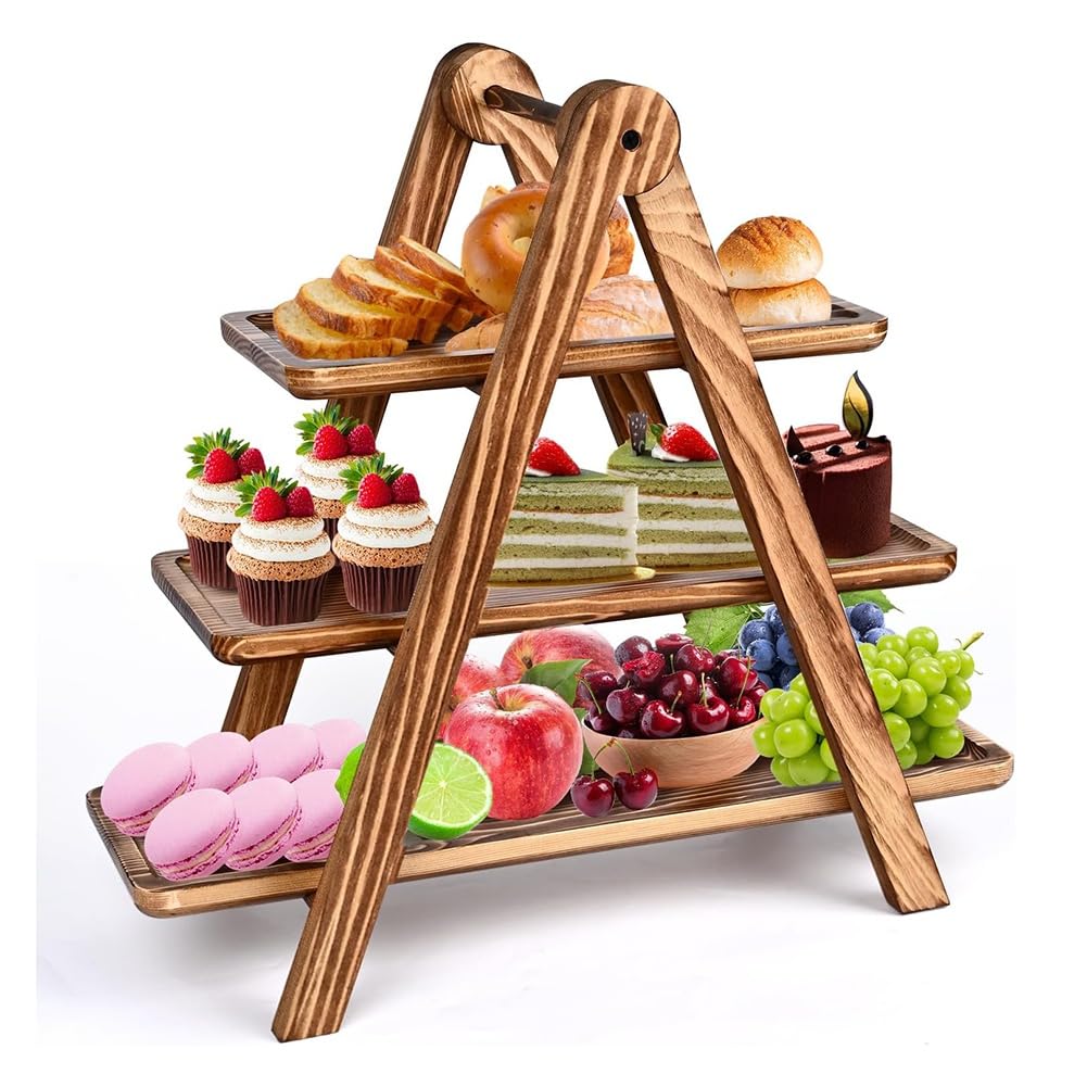 Serviertabletts mit 3 Ebenen Aus , Cupcake-Ständertürme Zur Präsentation Von Desserttischen, Dreistu
