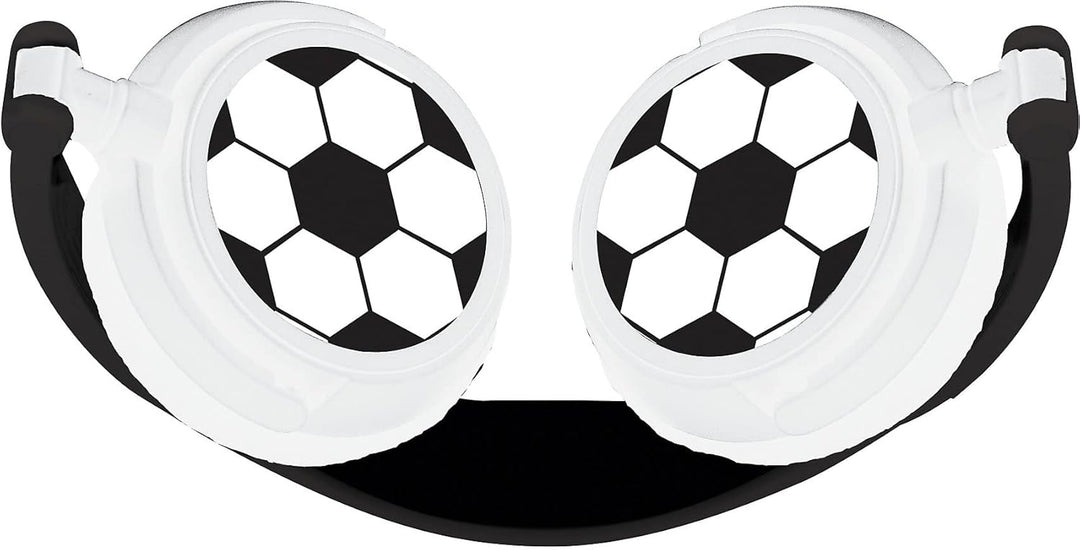 Lexibook, Football, Stereo-Kopfhörer, kindersicher, faltbar und einstellbar, schwarz/weiss, HP015FO