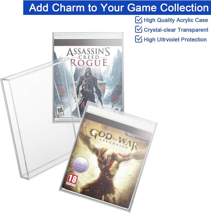 CaSZLUTION Transparente Acryl-Schutzhülle für Videospielbox für PS3, PS4, PS5 und Xbox One, 3 mm dic