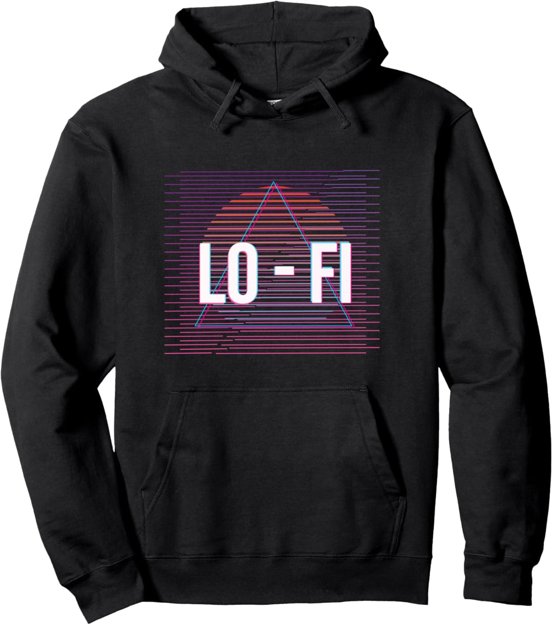 Sonnenuntergangslinie Kunst Lofi Ästhetik Pullover Hoodie