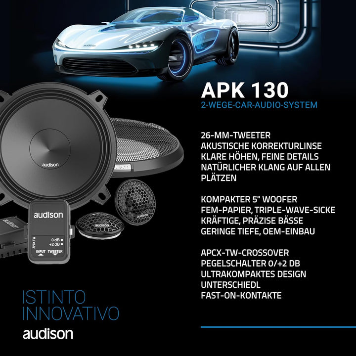 'AUDISON PRIMA APK 130 High End komposet 13 cm/5,25-450 W
