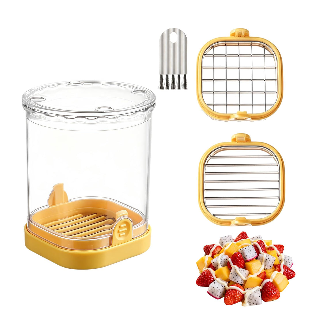 2-in-1 Obstschneidebecher Bananenschneider mit Druckplatte