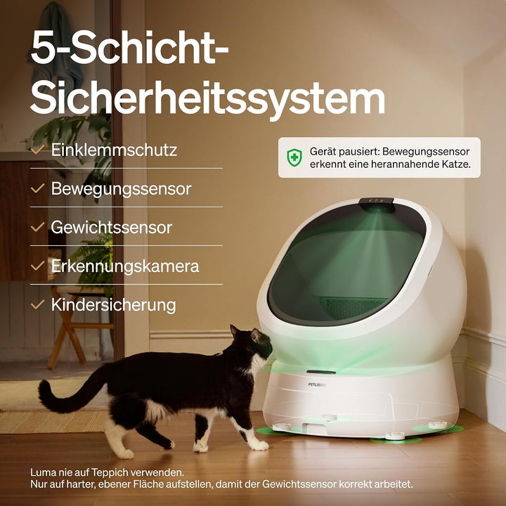 PETLIBRO Luma Katzenklo Selbstreinigend, elektrische Katzentoilette mit AI-Kamera zur Kotanalyse, Ge