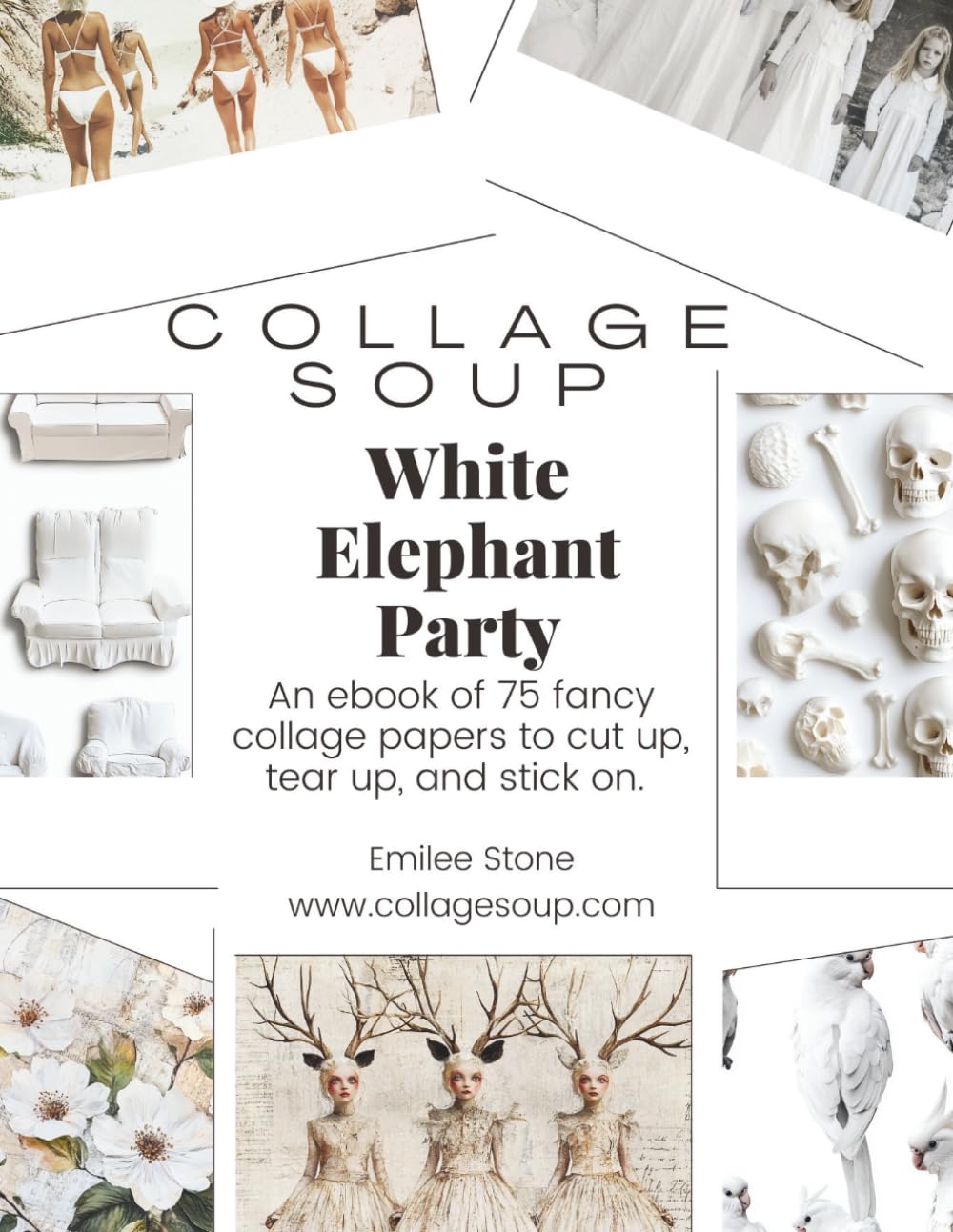 White Elephant Party by Collage Soup | Collage Paper Book of Quirky Holiday Imagery, Vintage Humor &
