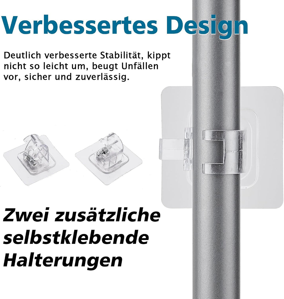 Duschablage ohne Bohren Edelstahl Teleskop Duschregal Duschgel Halterung Eckregal Bad mit 4 Körben,