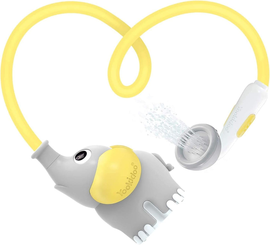 Yookidoo Babydusche Elefant in Grau mit Gelb