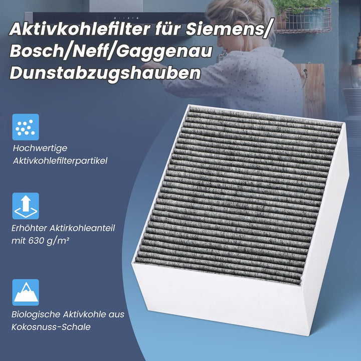 Aktivkohlefilter Dunstabzugshaube Filter für Siemens LZ56200 / Bosch DSZ5220 DSZ5201 00678460 900115