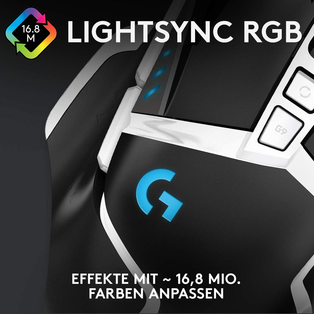 Logitech G502 HERO Gaming-Maus Special Edition mit HERO 25K DPI Sensor, RGB-Beleuchtung, Gewichtstun