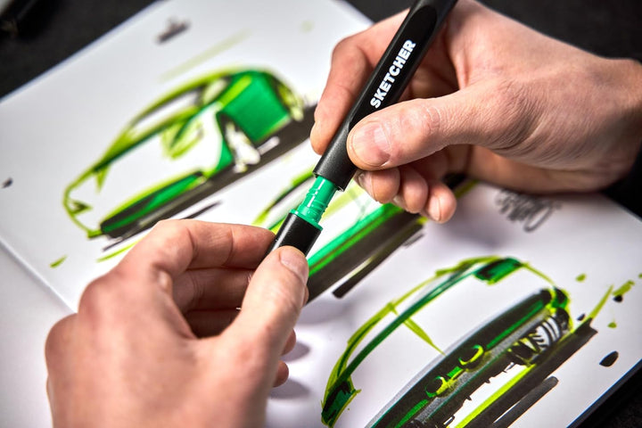 Molotow Sketcher Twinmarker Main Kit 1 (Brush Tip &amp; 3mm Keilspitze, farbintensive Aqua Pro Tinte, sc