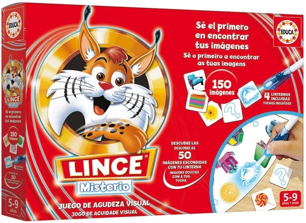 Educa - Lince Misterium | Unsichtbare Bilder Finden Sie Dank der magischen Taschenlampe! | Seien Sie