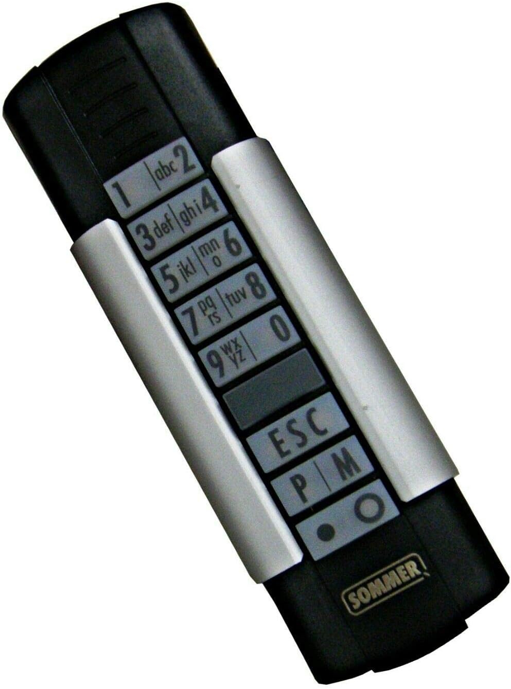 SOMMER Telecody+ Handsender 868,95 MHz 12-Befehl für SOMMER Torantriebe, S10212-00001, ‎Schwarz/Silb