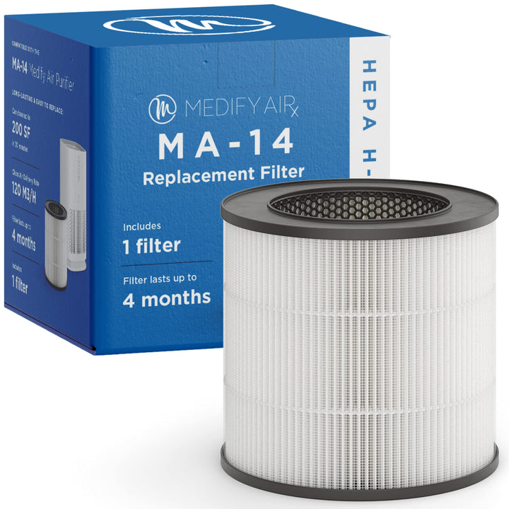 Medify MA-14 Genuine Replacement Filter | for Smoke, Smokers, Dust, Odors, Pollen, Pet Dander | 3 in