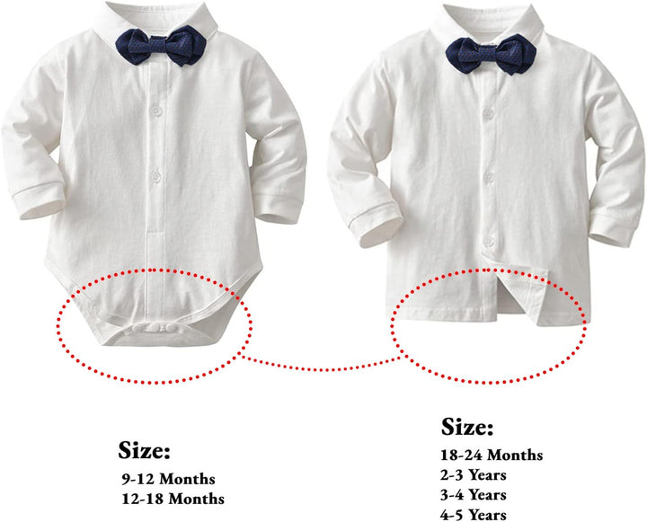Volunboy Baby Anzug Jungen Anzugweste Hemd mit Fliege für Festlich Hochzeit Bekleidung Set 4tlg 18-2