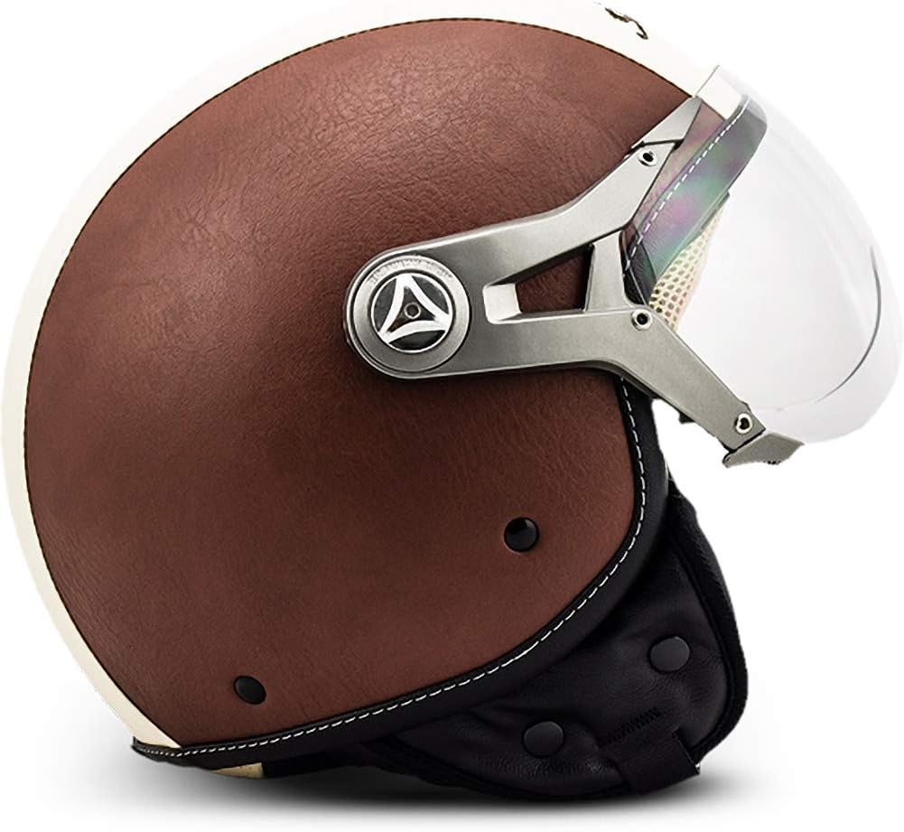 Soxon® SP-325 „Vintage“ · Jet-Helm · Motorrad-Helm Roller-Helm Scooter-Helm Moped Mofa-Helm Chopper