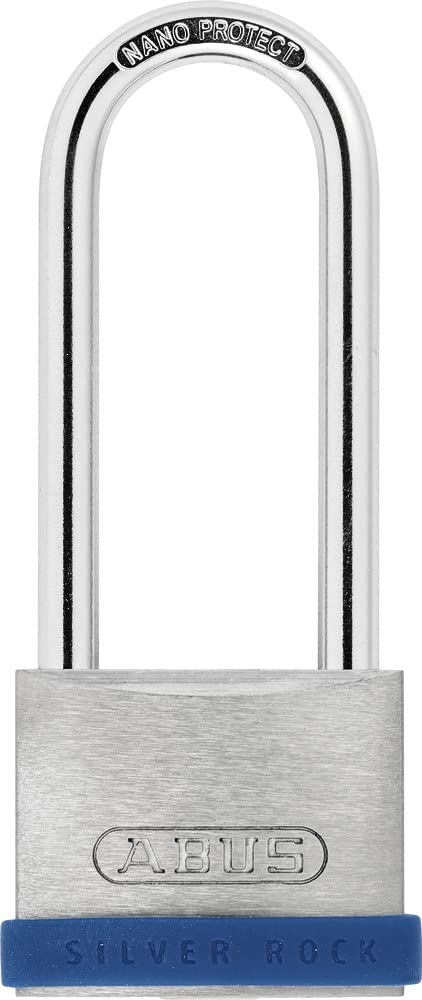 ABUS Vorhängeschloss Silver Rock 5/40HB63 gl.-6404 - gleichschliessend und mit hohem Bügel - aus mas
